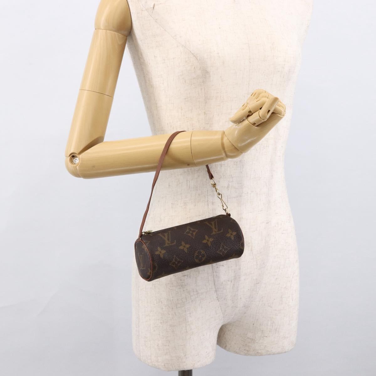 LOUIS VUITTON Monogram Papillon Pouch LV Auth 166258A