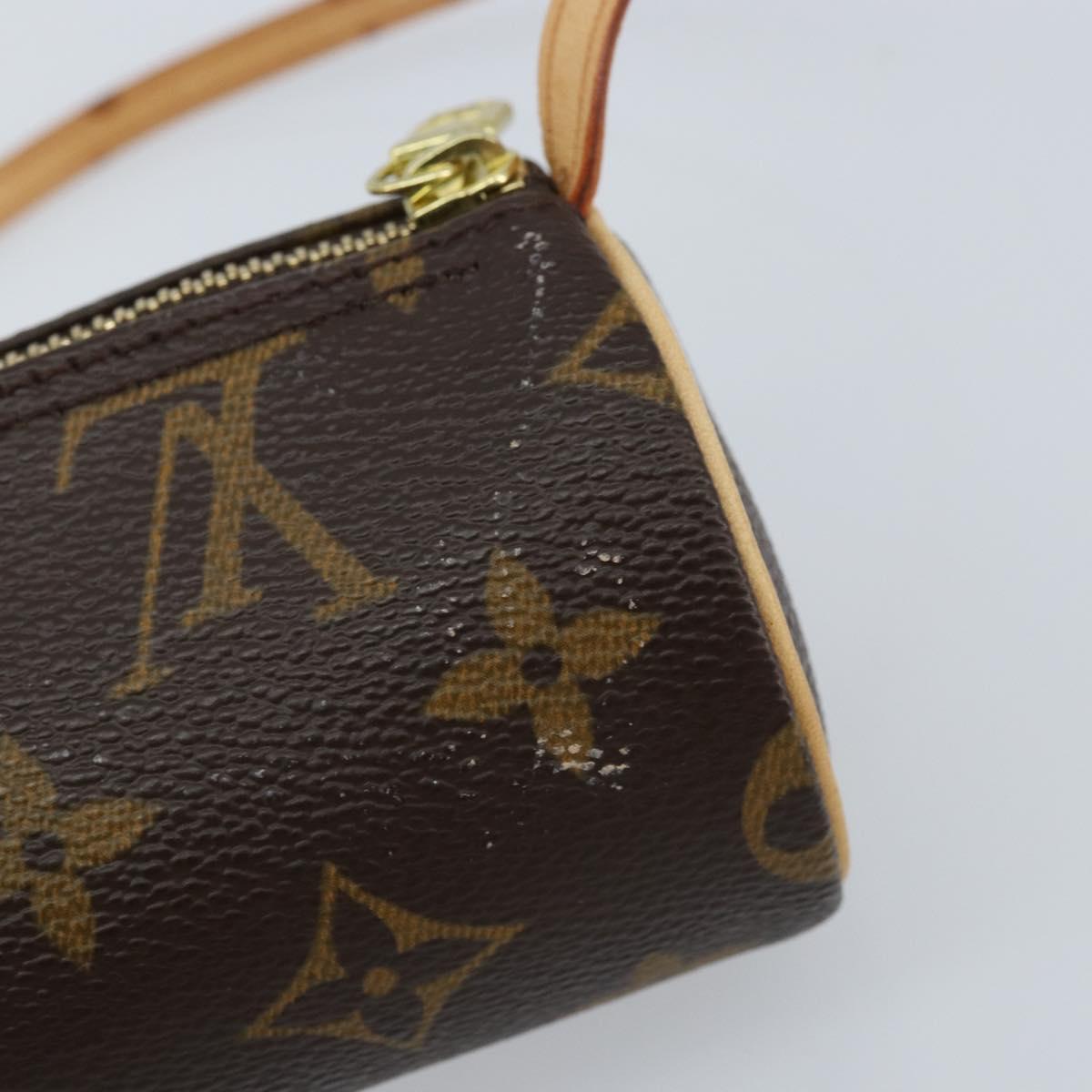 LOUIS VUITTON Monogram Papillon Pouch LV Auth 166259A