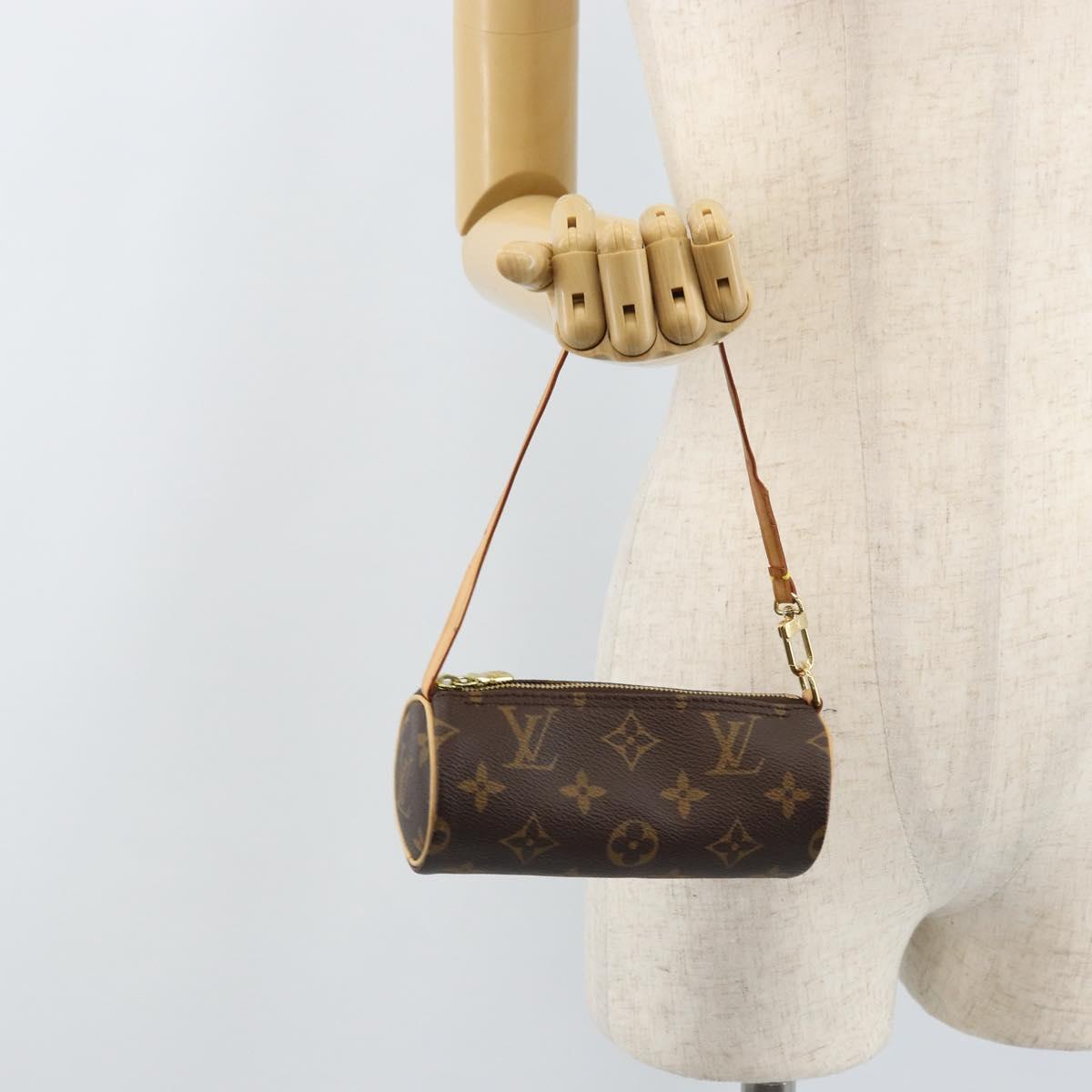 LOUIS VUITTON Monogram Papillon Pouch LV Auth 166259A