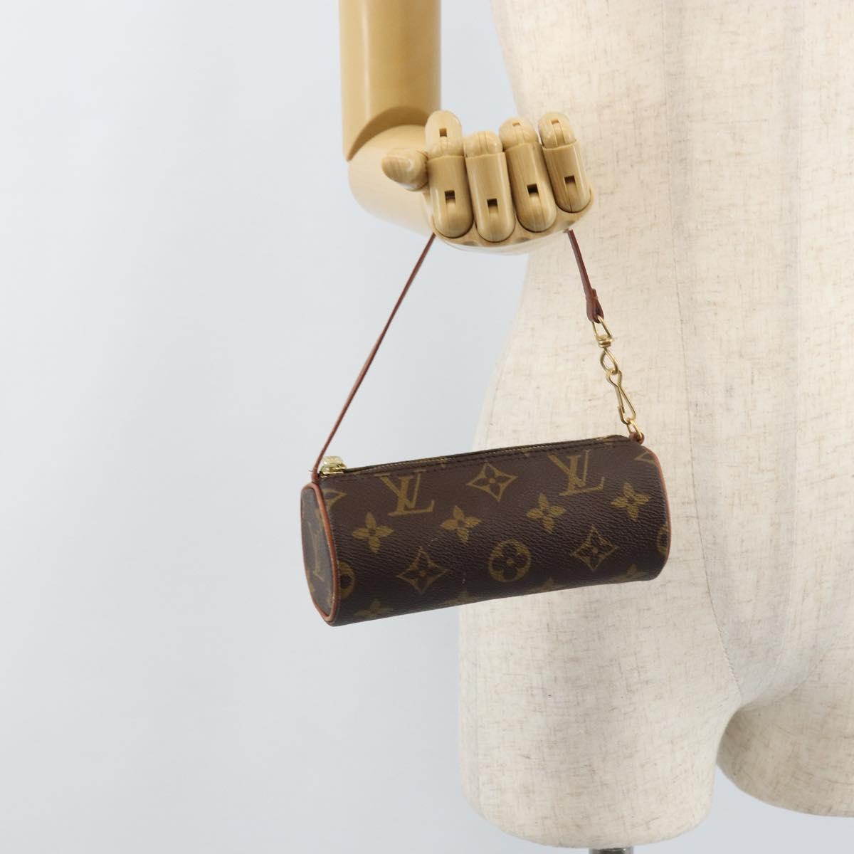 LOUIS VUITTON Monogram Papillon Pouch LV Auth 166260A