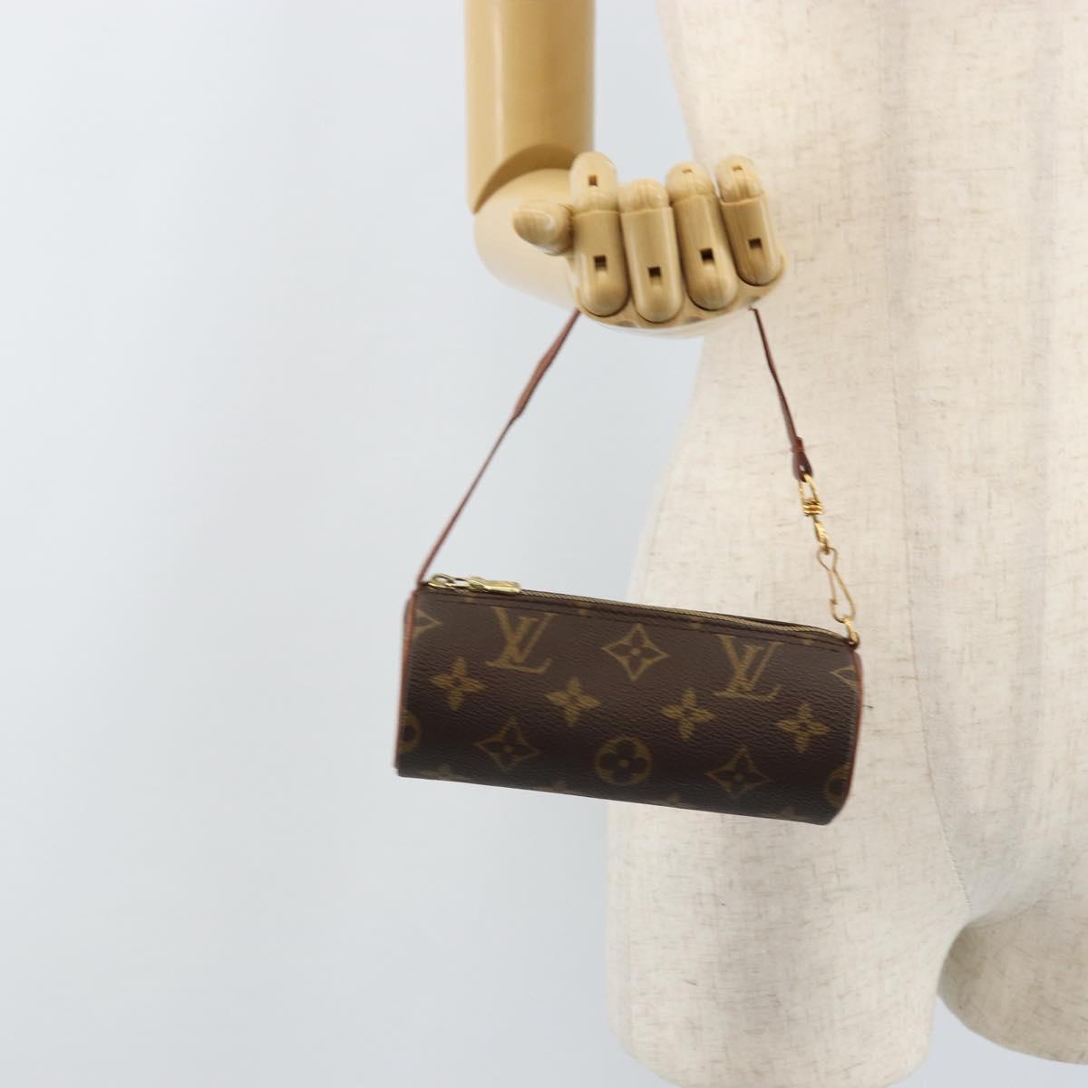 LOUIS VUITTON Monogram Papillon Pouch LV Auth 166261A