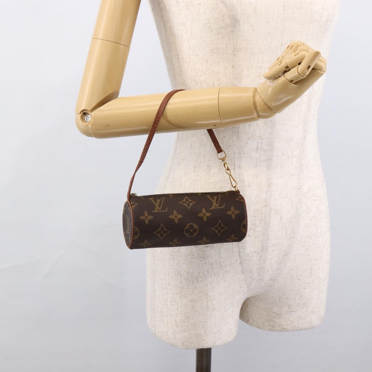 LOUIS VUITTON Monogram Papillon Pouch LV Auth 166264A