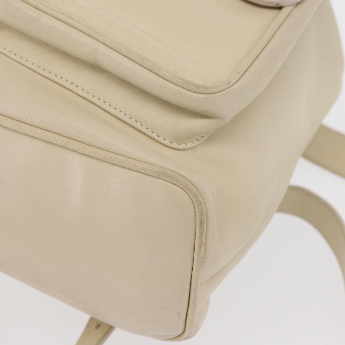 GUCCI Bamboo Backpack Leather Ivory Gold 003 2058 0016 Auth 166281
