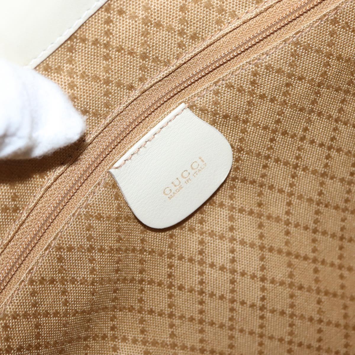 GUCCI Bamboo Backpack Leather Ivory Gold 003 2058 0016 Auth 166281