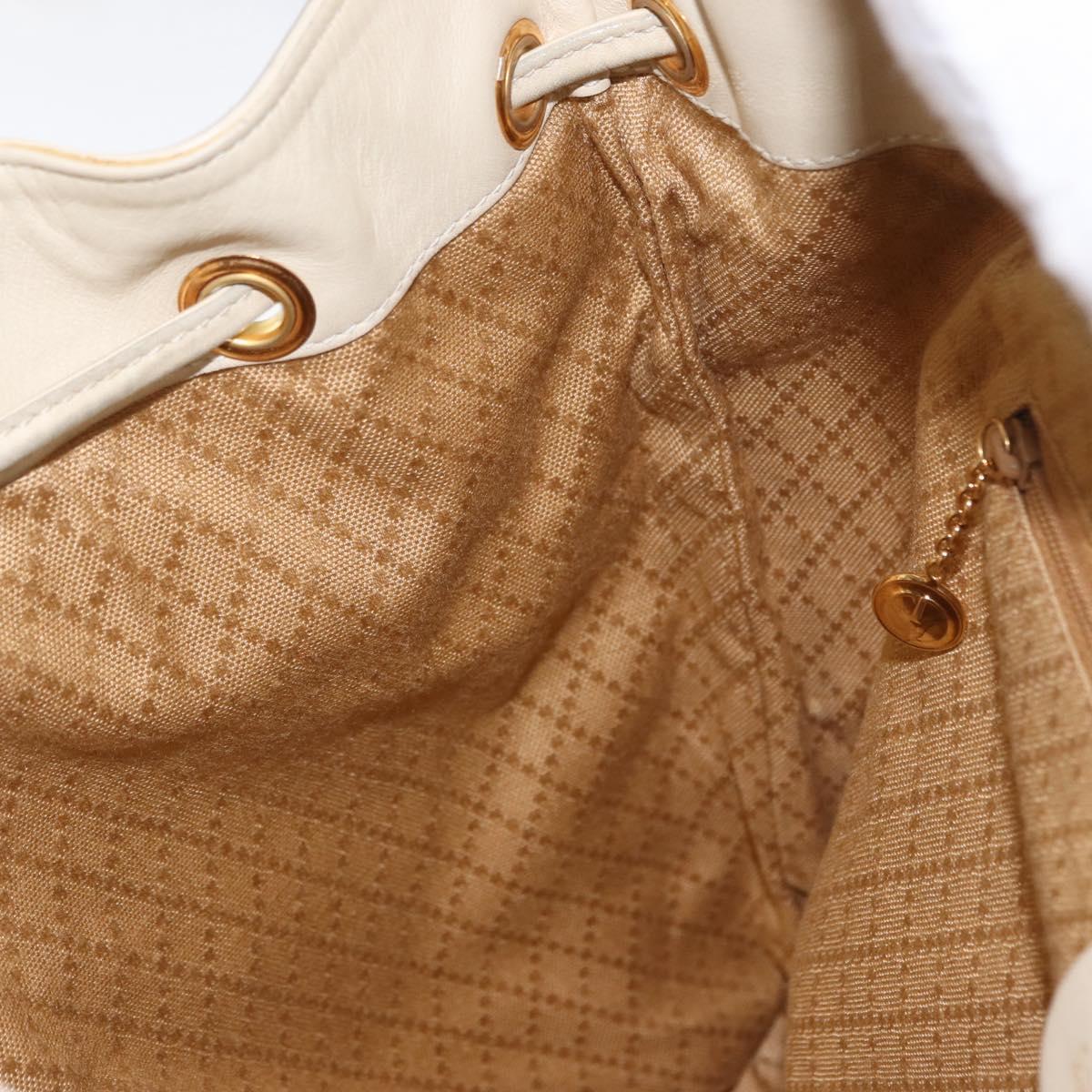 GUCCI Bamboo Backpack Leather Ivory Gold 003 2058 0016 Auth 166281