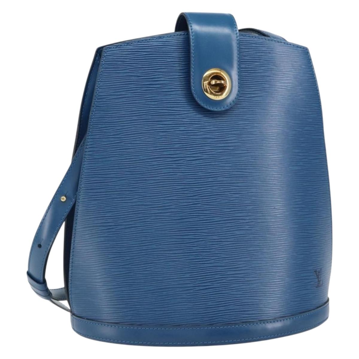 LOUIS VUITTON Epi Cluny Shoulder Bag Blue M52255 LV Auth 166287