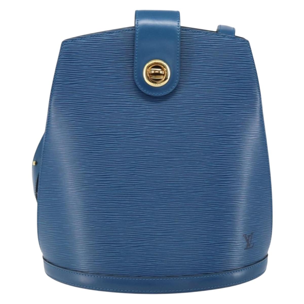 LOUIS VUITTON Epi Cluny Shoulder Bag Blue M52255 LV Auth 166287