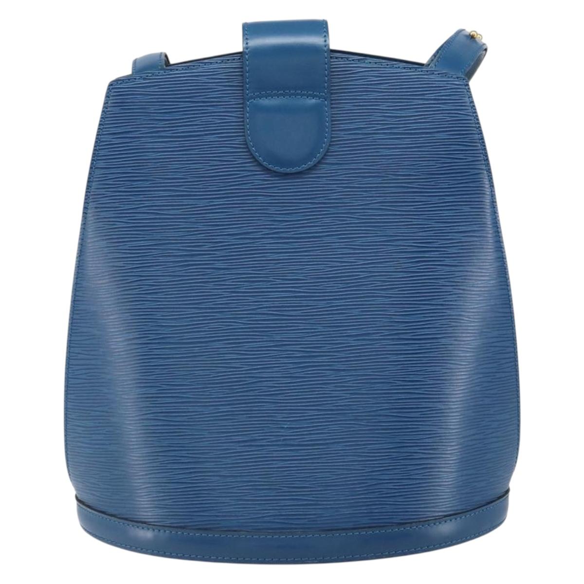 LOUIS VUITTON Epi Cluny Shoulder Bag Blue M52255 LV Auth 166287