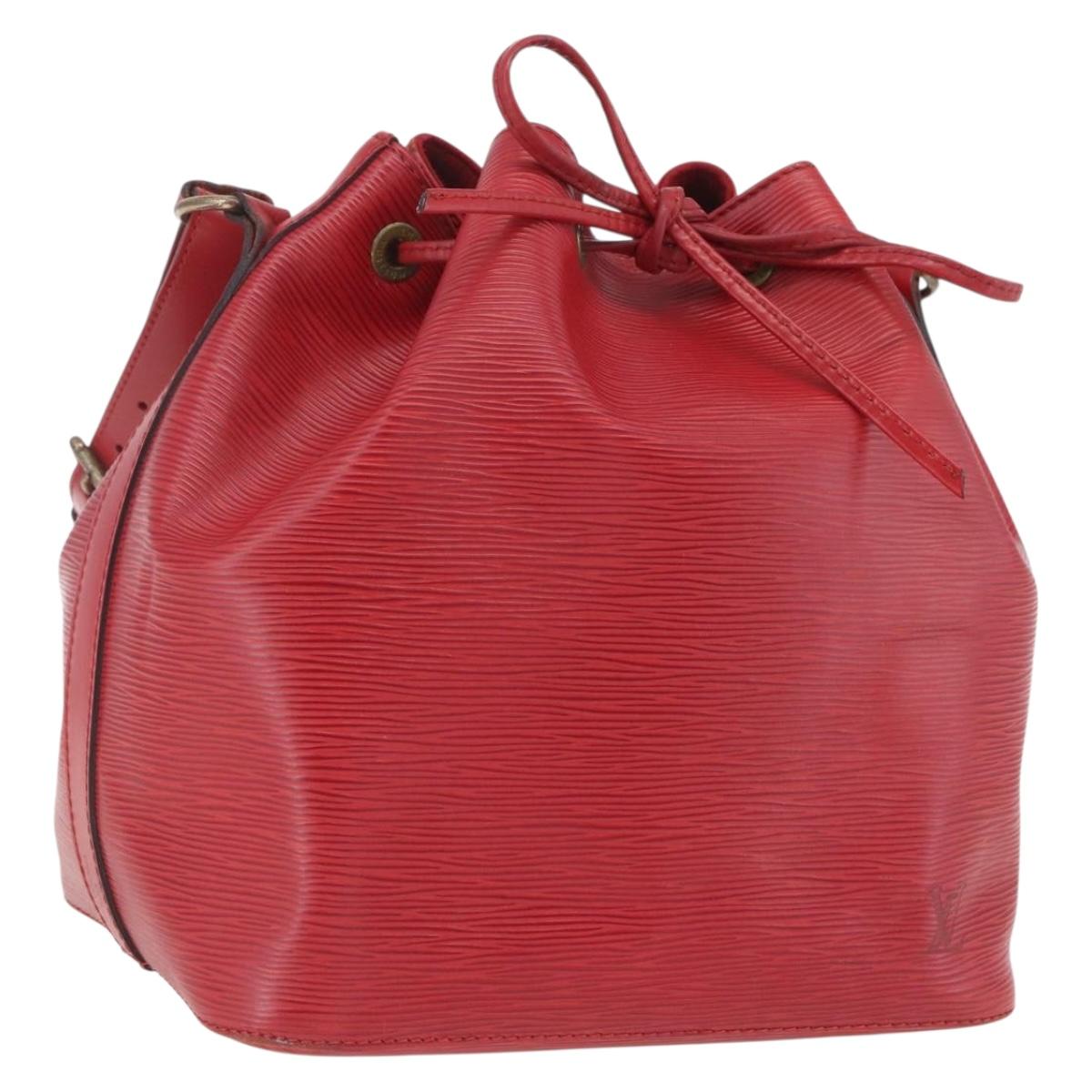 LOUIS VUITTON Epi Petit Noe Shoulder Bag Red M44107 LV Auth 166292