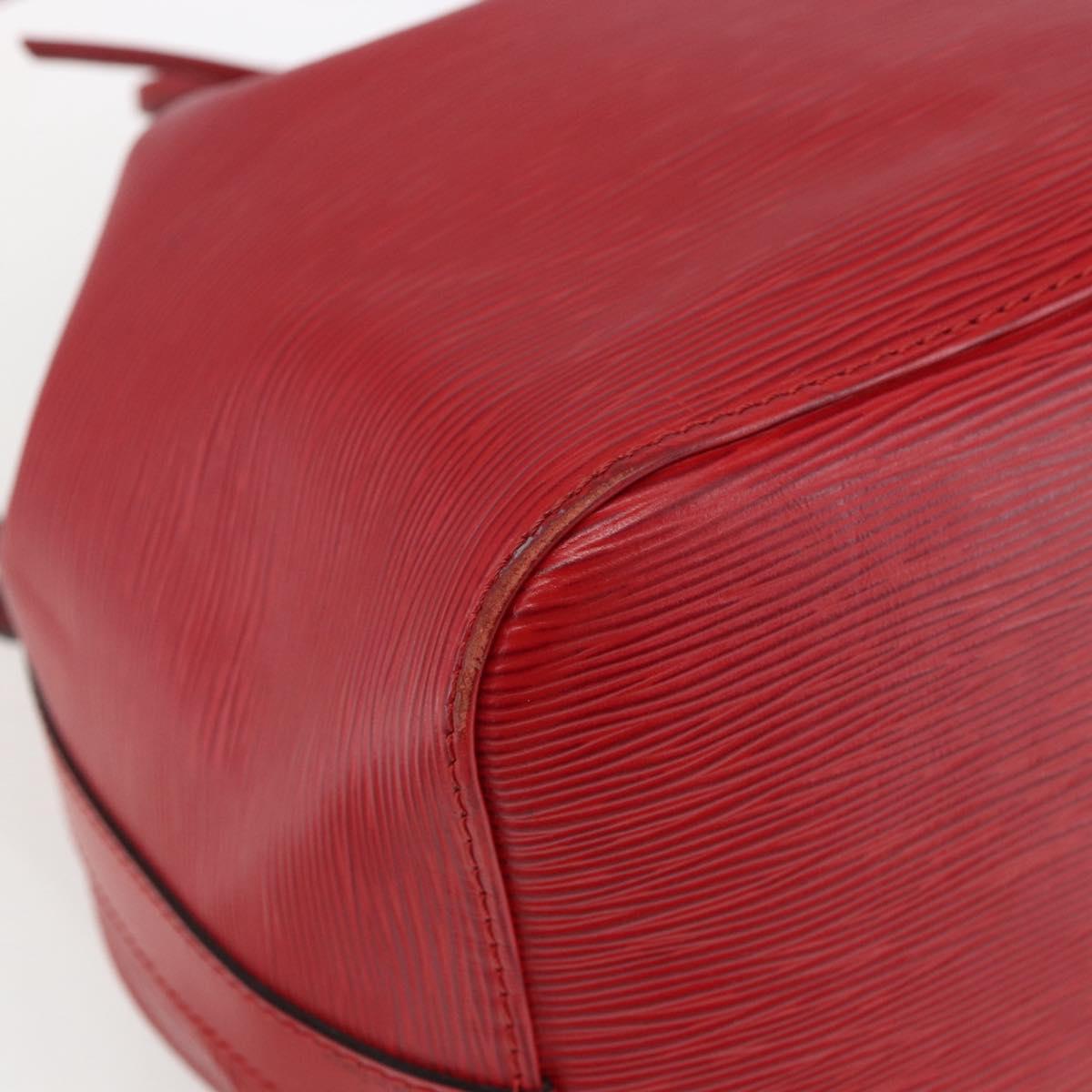 LOUIS VUITTON Epi Petit Noe Shoulder Bag Red M44107 LV Auth 166292