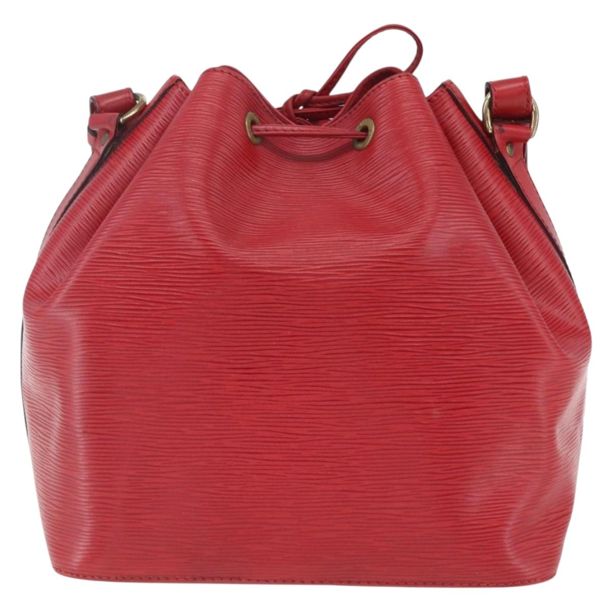 LOUIS VUITTON Epi Petit Noe Shoulder Bag Red M44107 LV Auth 166292