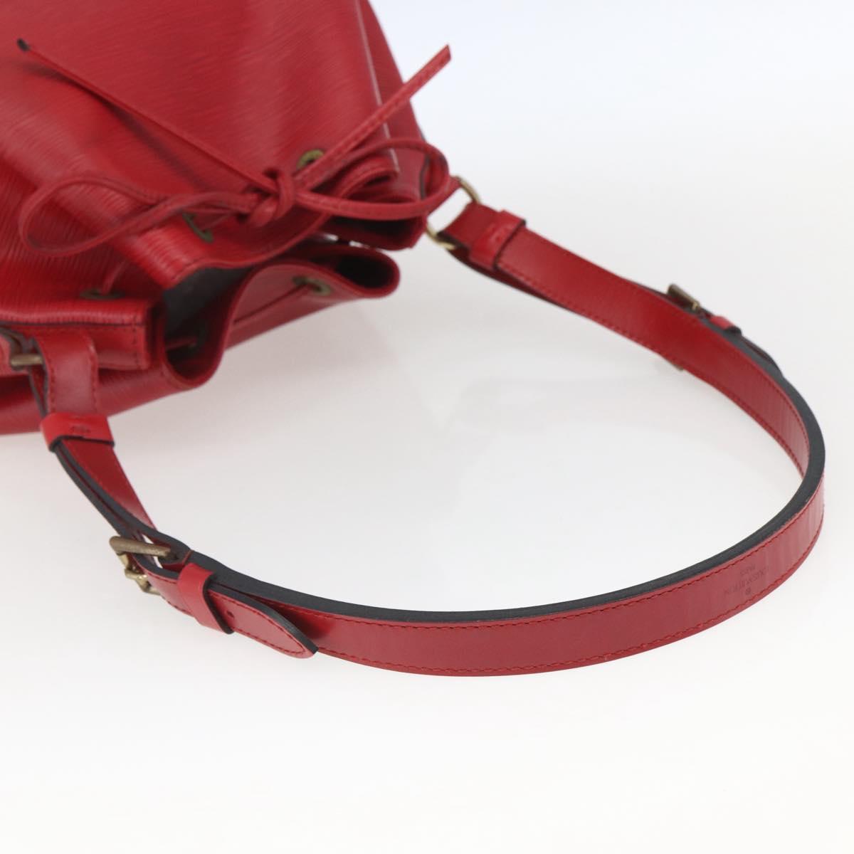 LOUIS VUITTON Epi Petit Noe Shoulder Bag Red M44107 LV Auth 166292