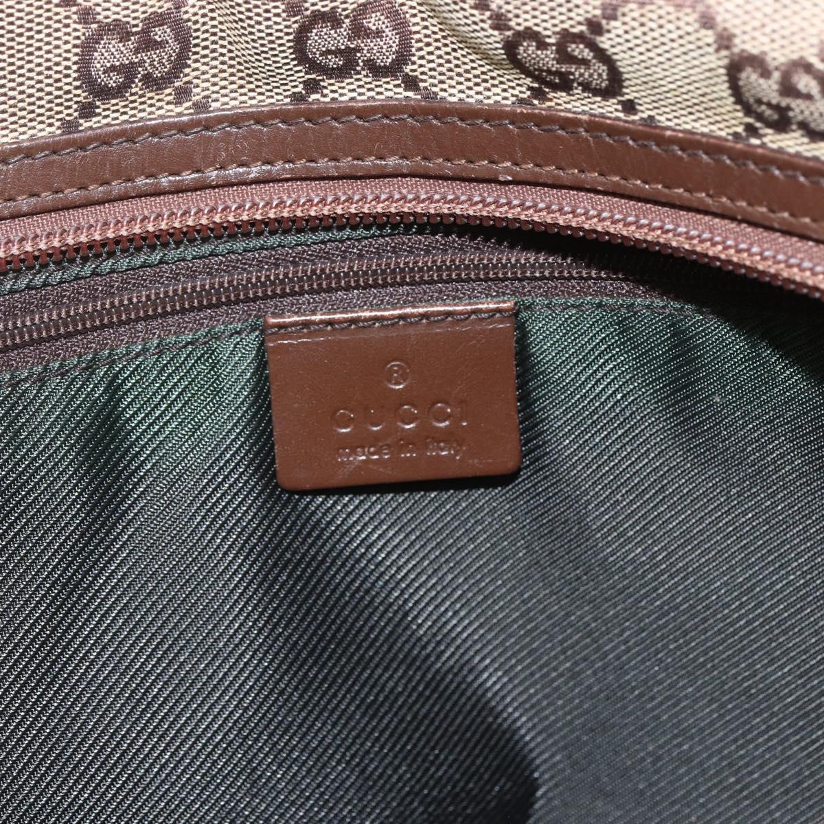 GUCCI GG Canvas Shoulder Bag Beige Silver 90476 Auth 166293