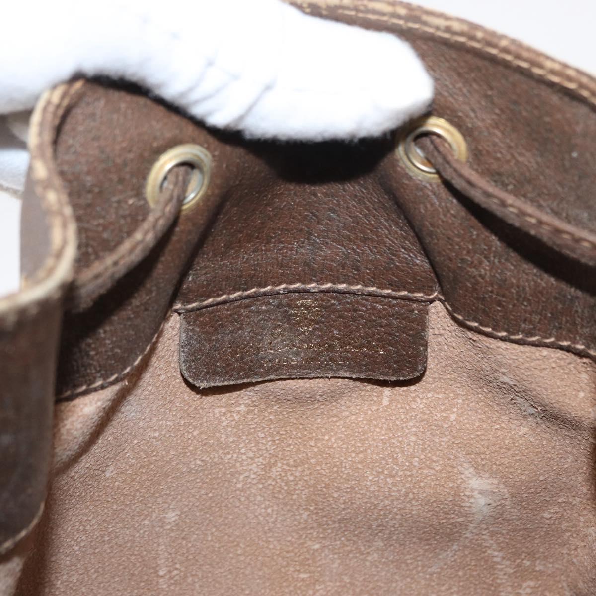 GUCCI GG Supreme Web Sherry Line Bag PVC Beige Gold 164 02 085 Auth 166308