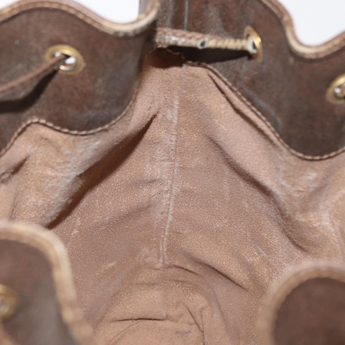 GUCCI GG Supreme Web Sherry Line Bag PVC Beige Gold 164 02 085 Auth 166308