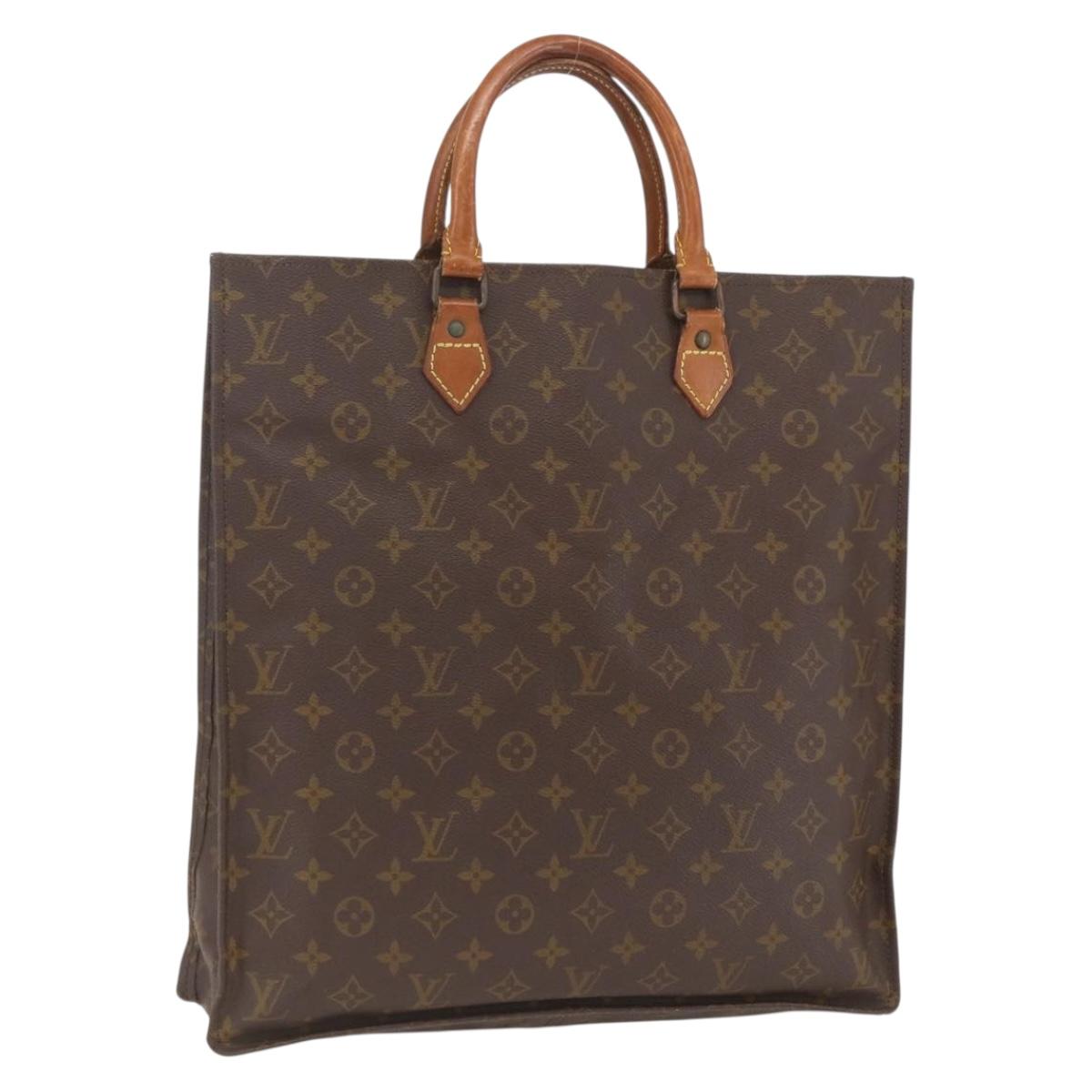 LOUIS VUITTON Monogram Sac Plat Hand Bag M51140 LV Auth 166309