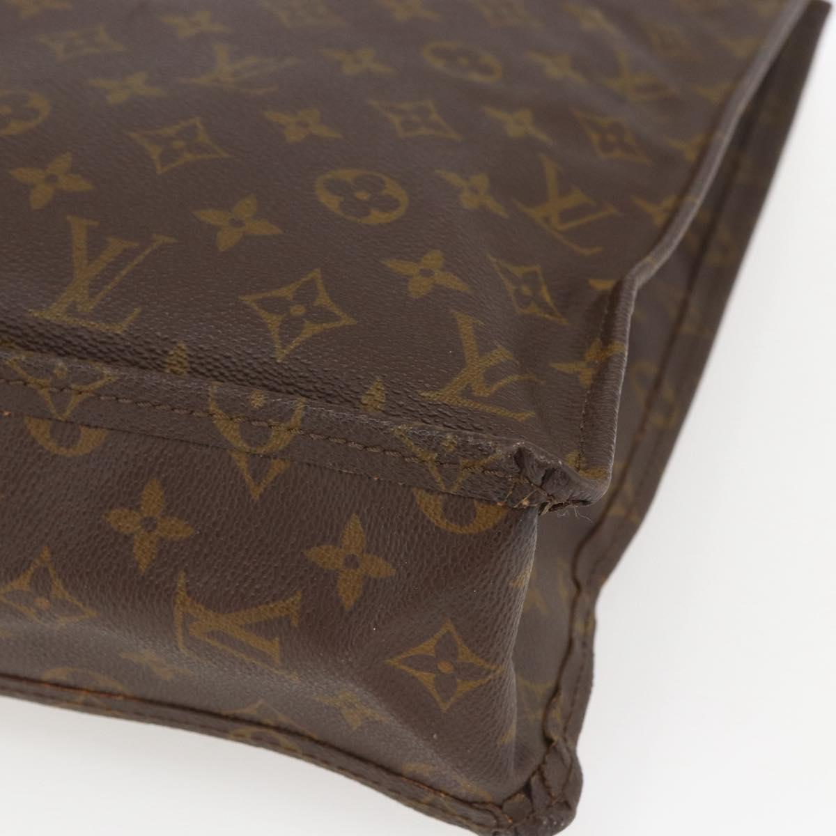 LOUIS VUITTON Monogram Sac Plat Hand Bag M51140 LV Auth 166309