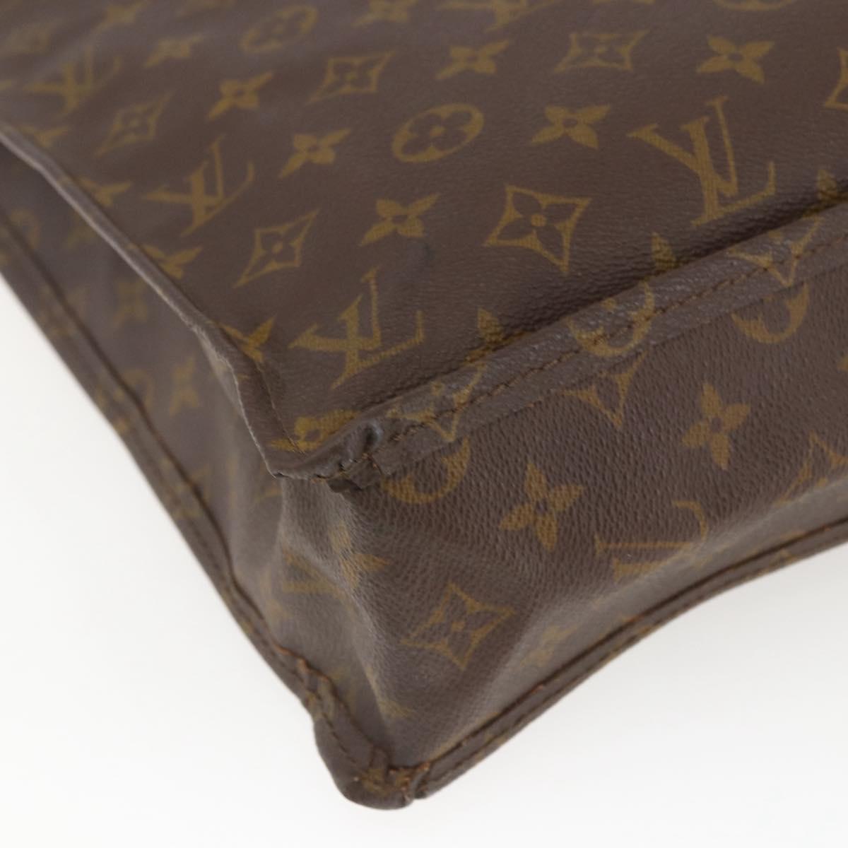 LOUIS VUITTON Monogram Sac Plat Hand Bag M51140 LV Auth 166309
