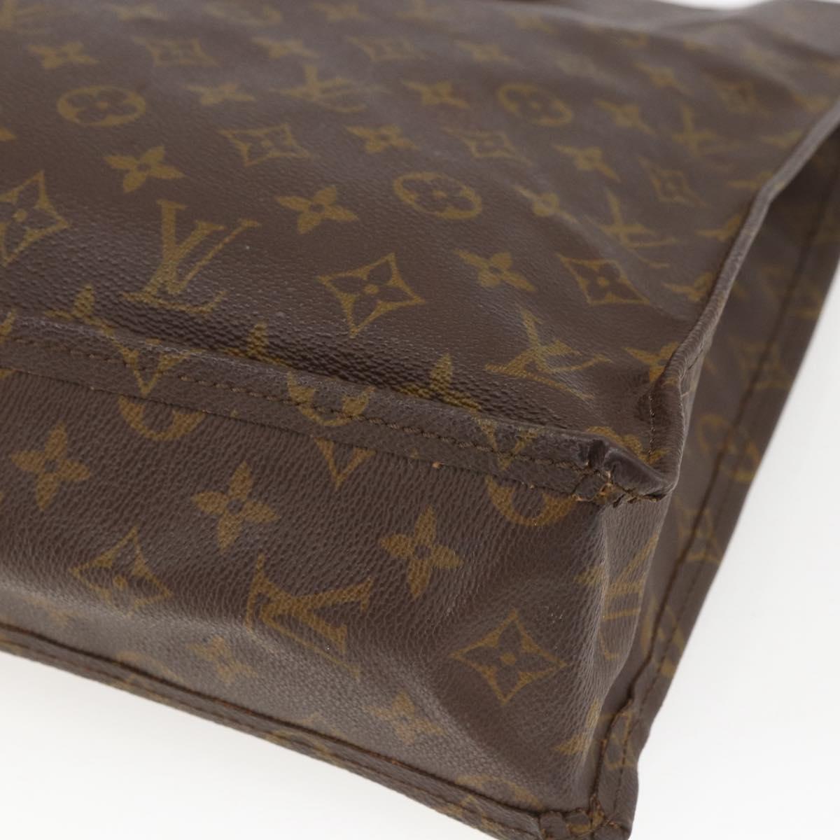 LOUIS VUITTON Monogram Sac Plat Hand Bag M51140 LV Auth 166309