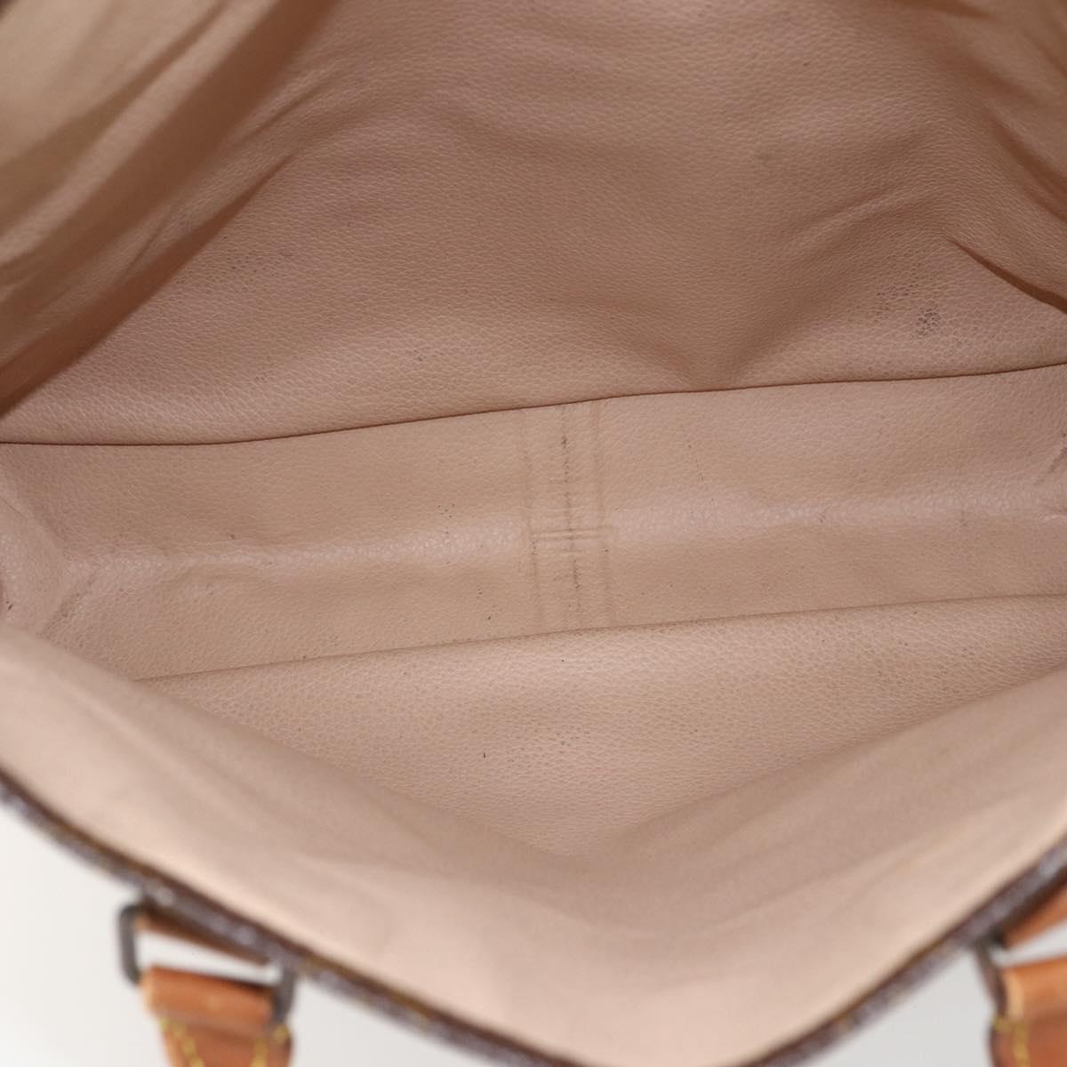 LOUIS VUITTON Monogram Sac Plat Hand Bag M51140 LV Auth 166309