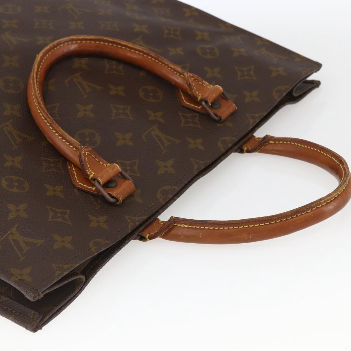 LOUIS VUITTON Monogram Sac Plat Hand Bag M51140 LV Auth 166309