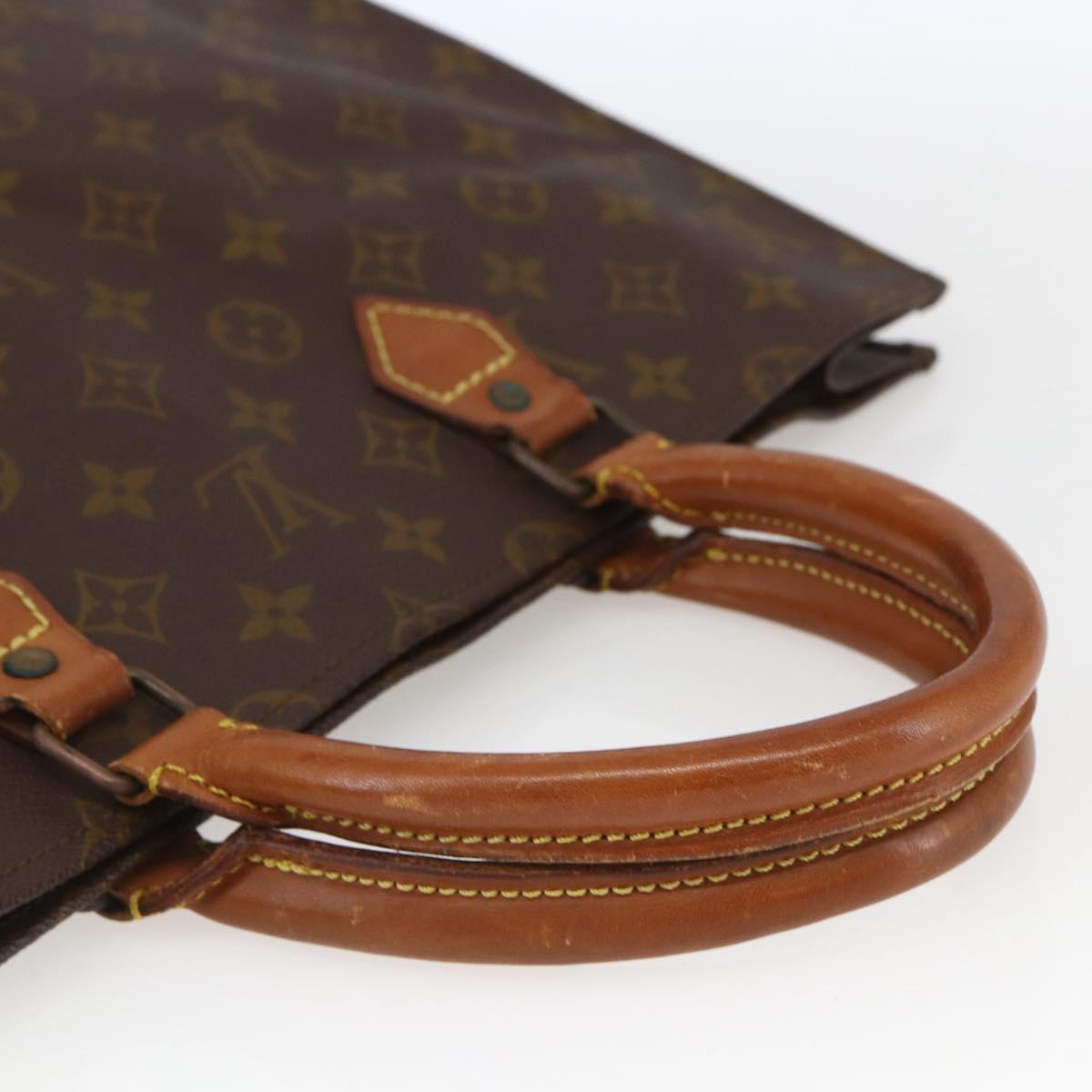 LOUIS VUITTON Monogram Sac Plat Hand Bag M51140 LV Auth 166309