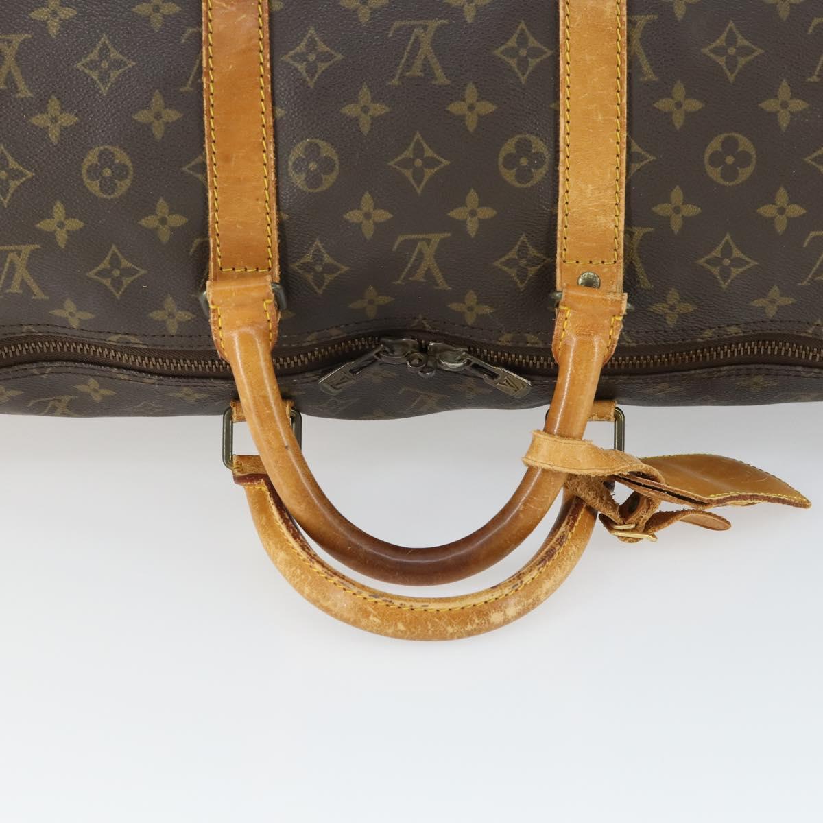 LOUIS VUITTON Monogram Keepall 55 Boston Bag M41424 LV Auth 166310