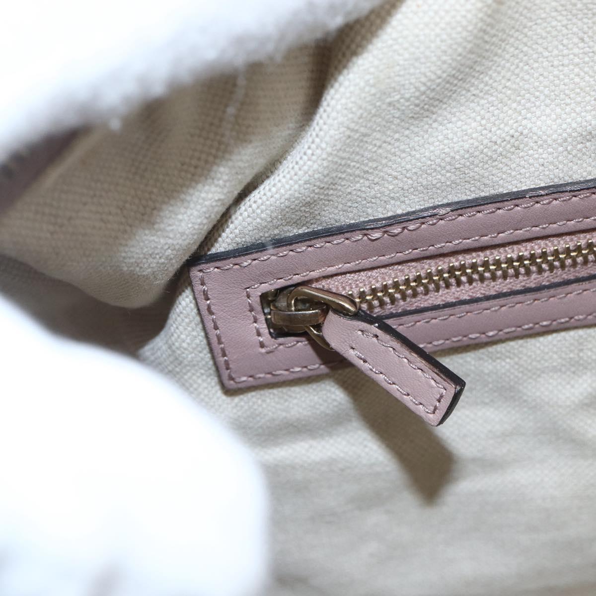 GUCCI GG Canvas Boston Bag 2way Beige gold 247205 Auth 166316