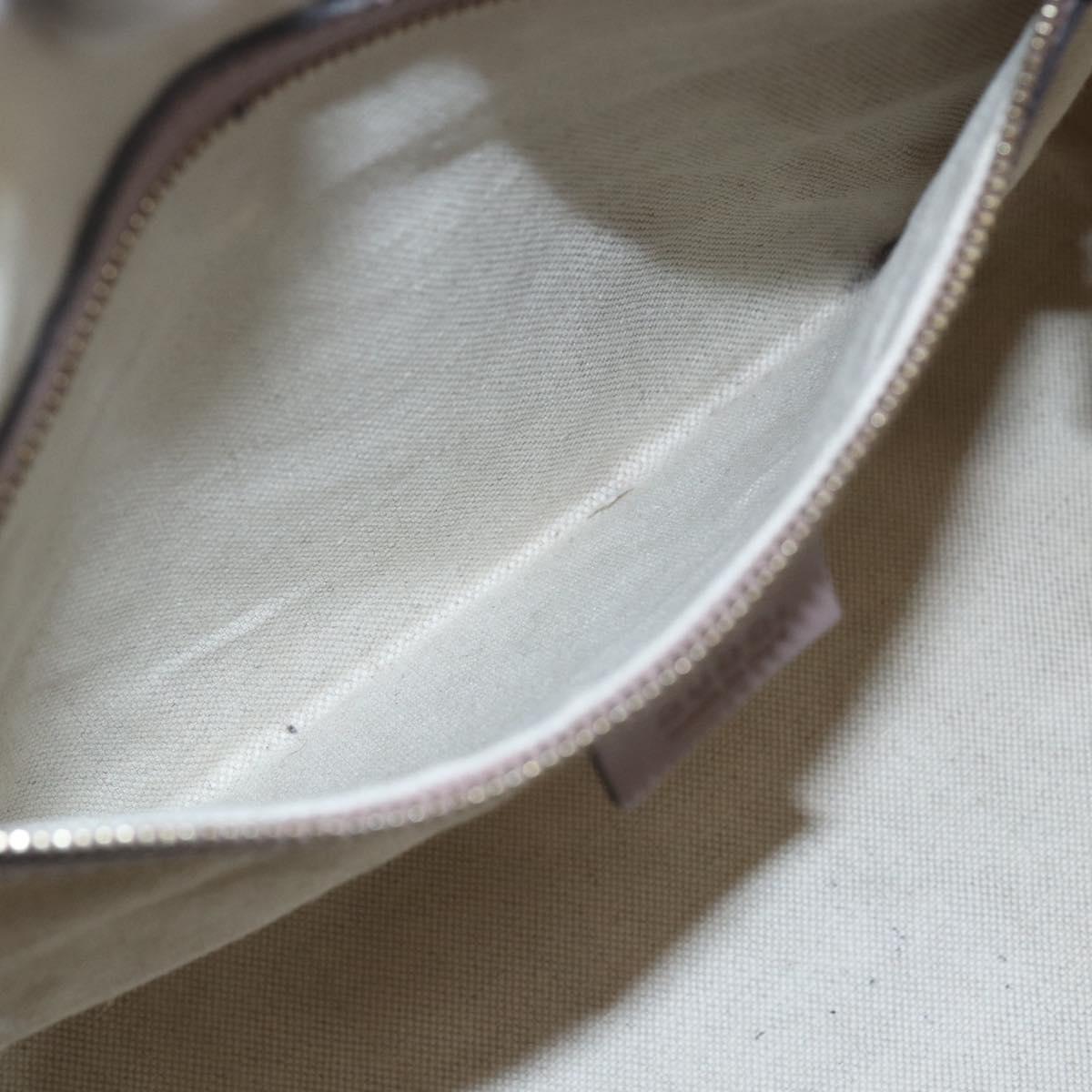 GUCCI GG Canvas Boston Bag 2way Beige gold 247205 Auth 166316