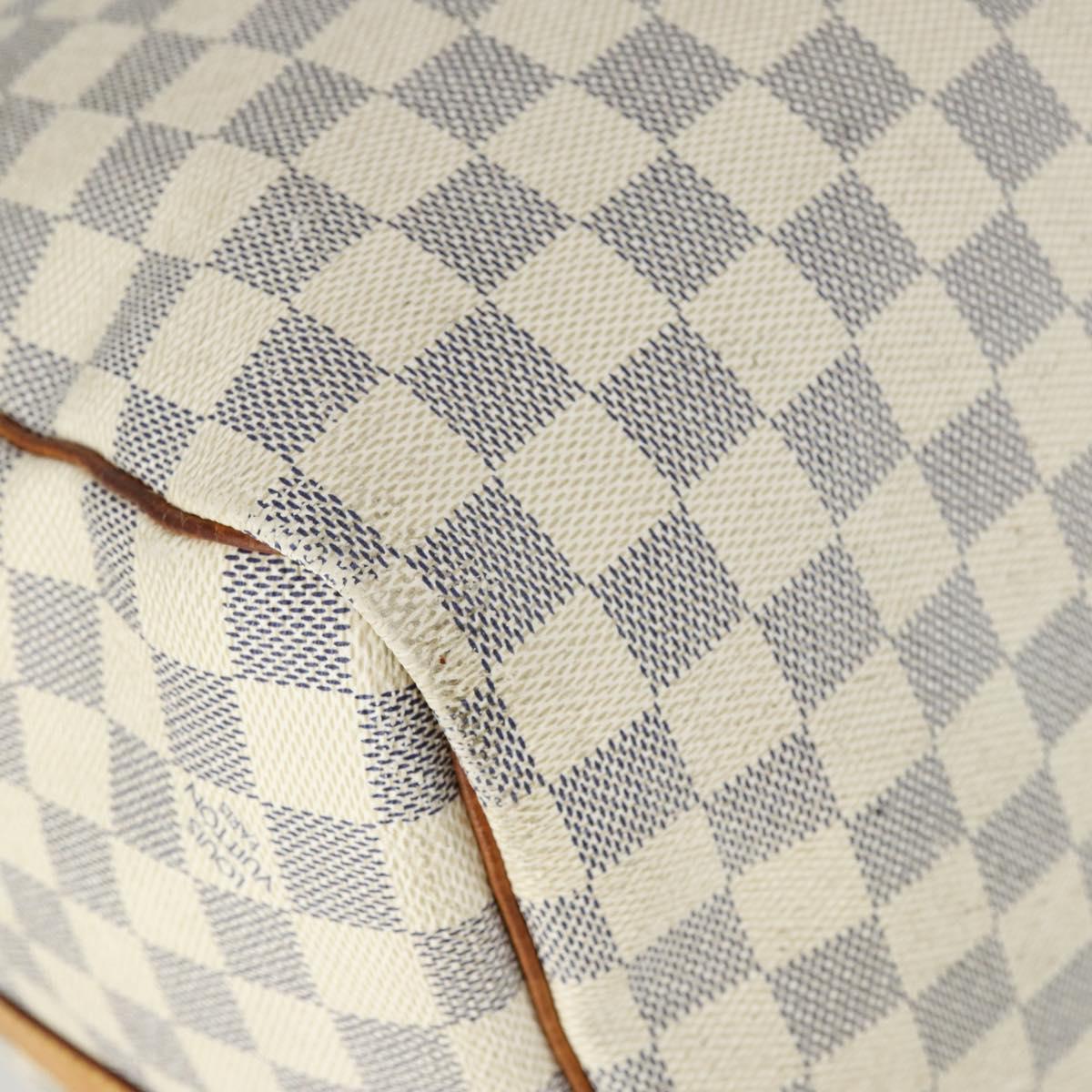 LOUIS VUITTON Damier Azur Keepall Bandouliere 55 Boston Bag N41429 Auth 166321