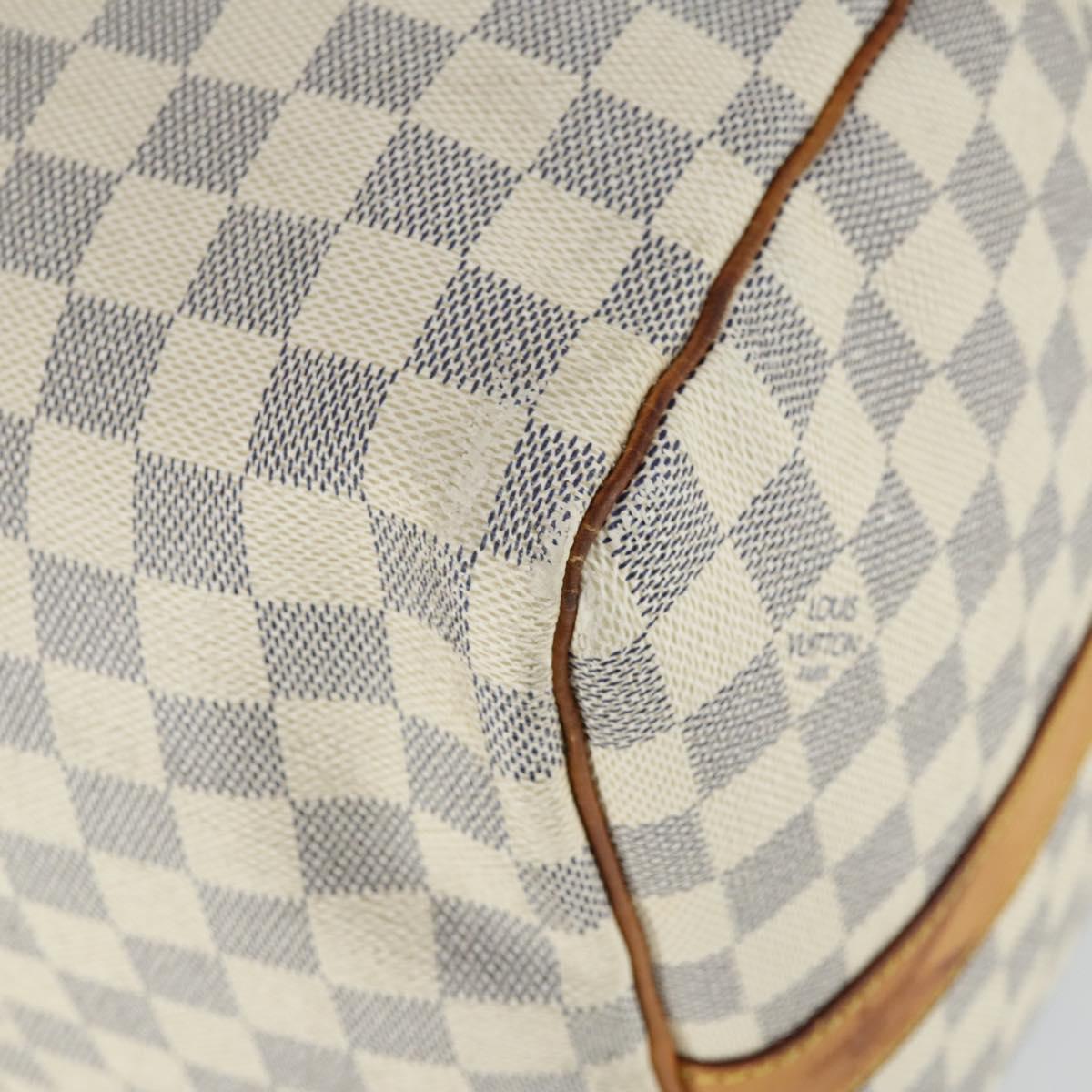 LOUIS VUITTON Damier Azur Keepall Bandouliere 55 Boston Bag N41429 Auth 166321