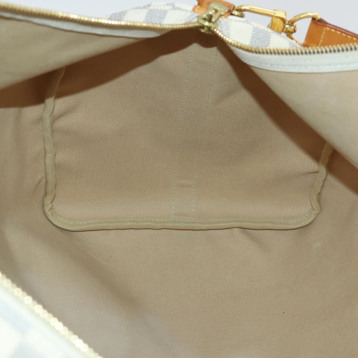 LOUIS VUITTON Damier Azur Keepall Bandouliere 55 Boston Bag N41429 Auth 166321