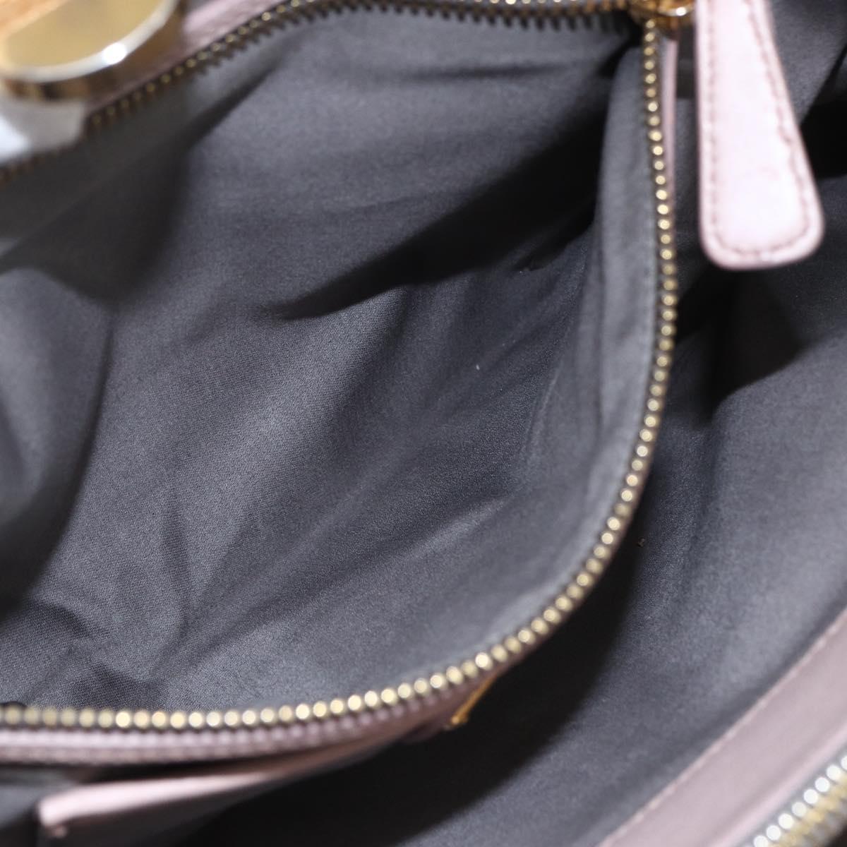 Miu Miu Matelasse Shoulder Bag Leather Gray Gold Auth 166328