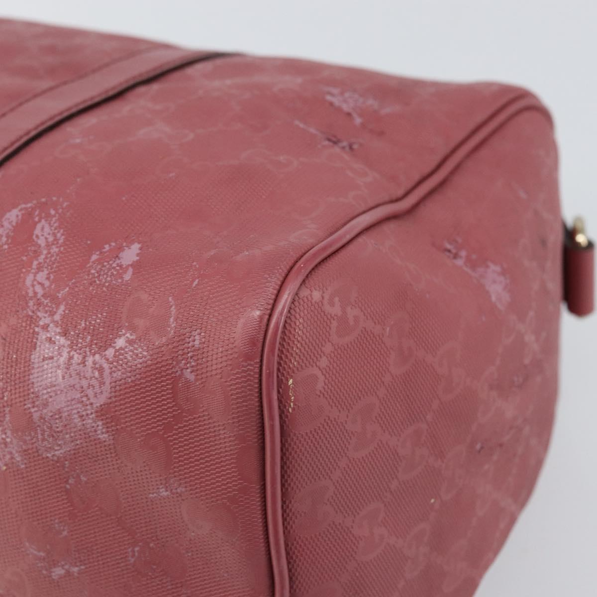 GUCCI GG Implementation Boston Bag PVC Gold Pink 193603 Auth 166330
