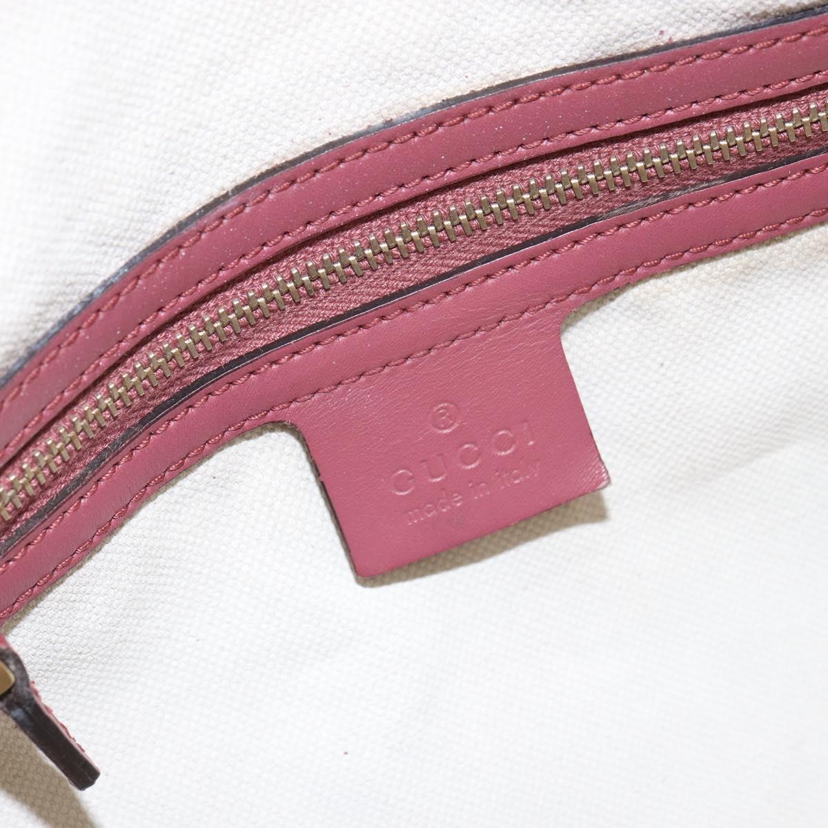 GUCCI GG Implementation Boston Bag PVC Gold Pink 193603 Auth 166330