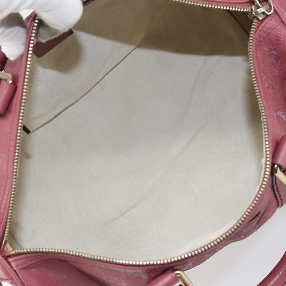 GUCCI GG Implementation Boston Bag PVC Gold Pink 193603 Auth 166330