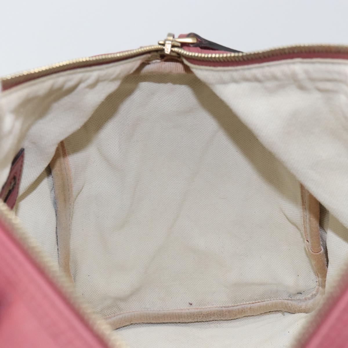 GUCCI GG Implementation Boston Bag PVC Gold Pink 193603 Auth 166330
