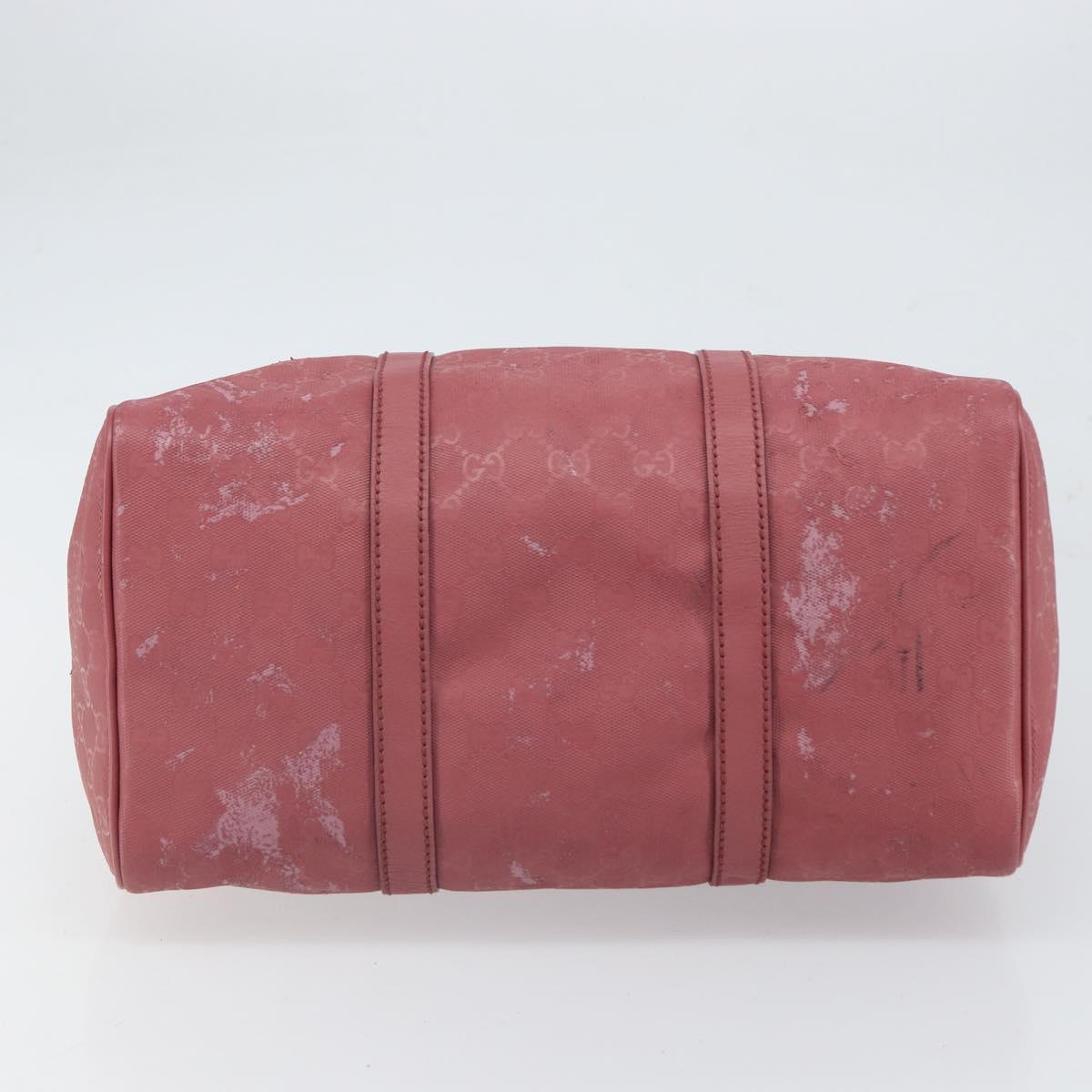 GUCCI GG Implementation Boston Bag PVC Gold Pink 193603 Auth 166330