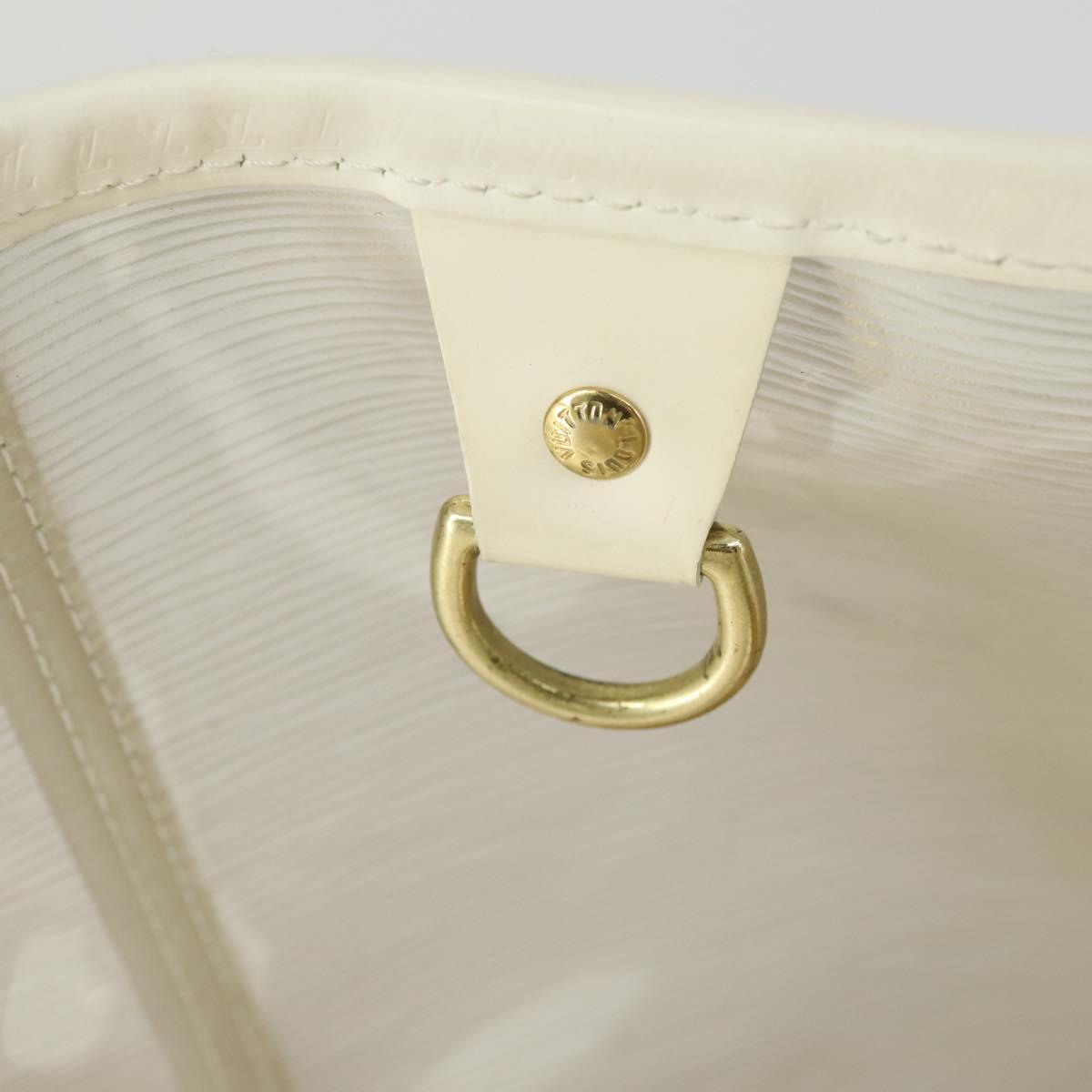 LOUIS VUITTON Epi Plage Lagoon Bay Tote Bag White Clear M92151 LV Auth 166331