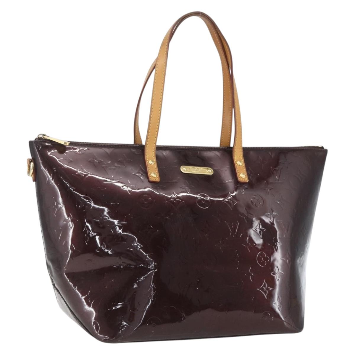 LOUIS VUITTON Monogram Vernis Bellevue GM Tote Bag Amarante M93589 Auth 166335