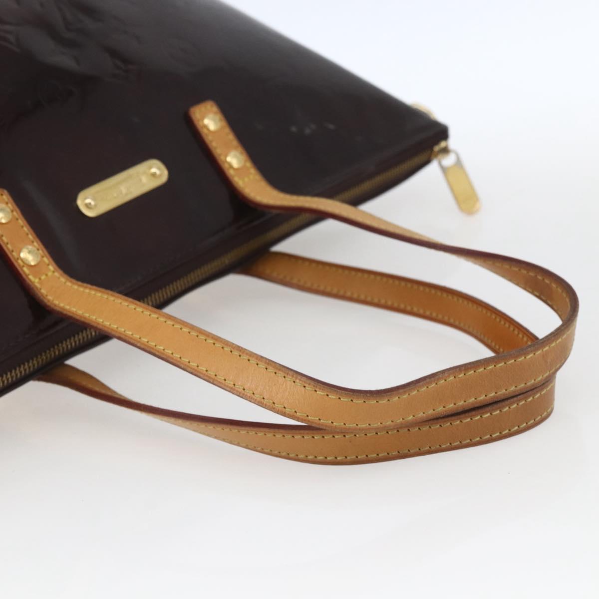 LOUIS VUITTON Monogram Vernis Bellevue GM Tote Bag Amarante M93589 Auth 166335