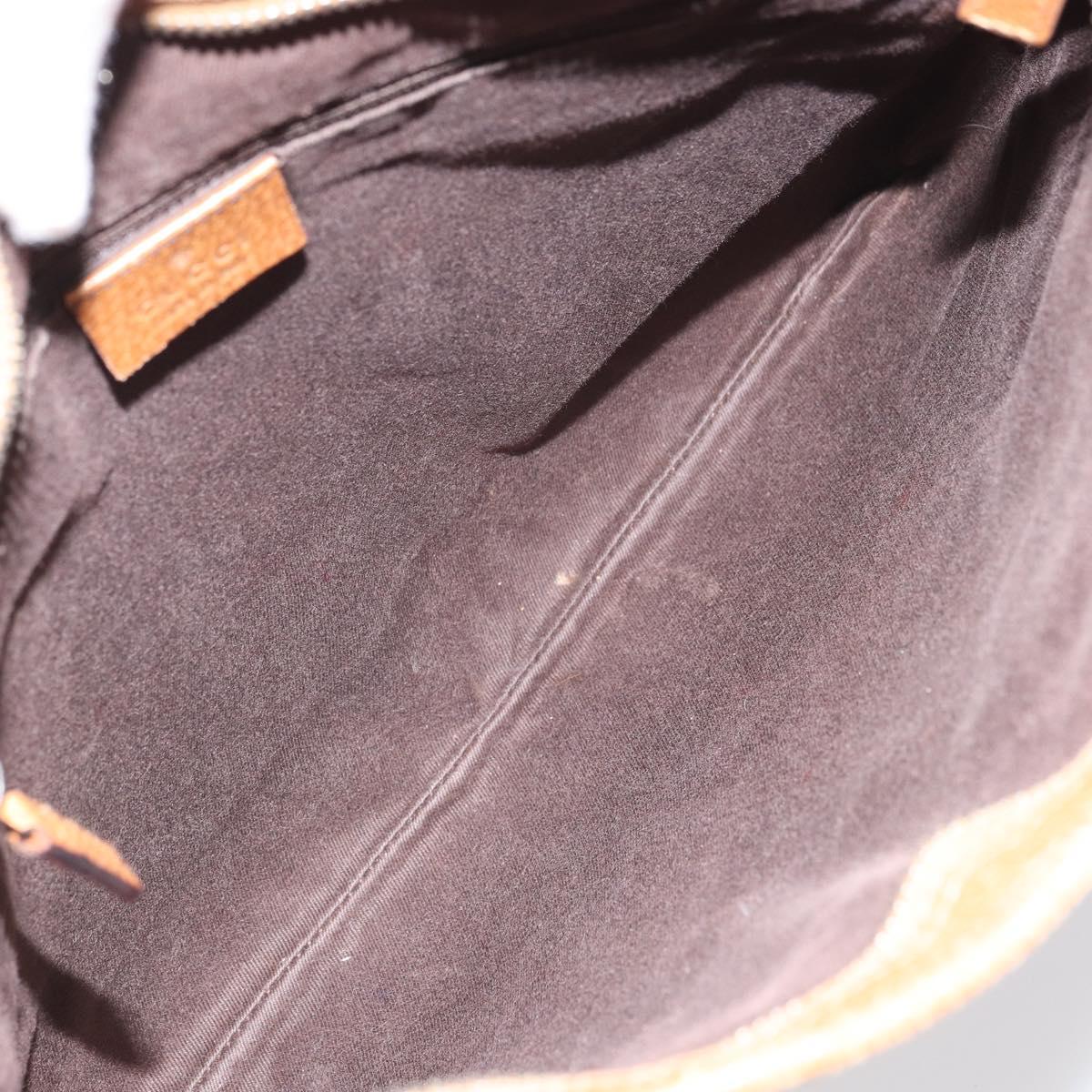 GUCCI GG Canvas Shoulder Bag Pink Silver 113013 Auth 166336