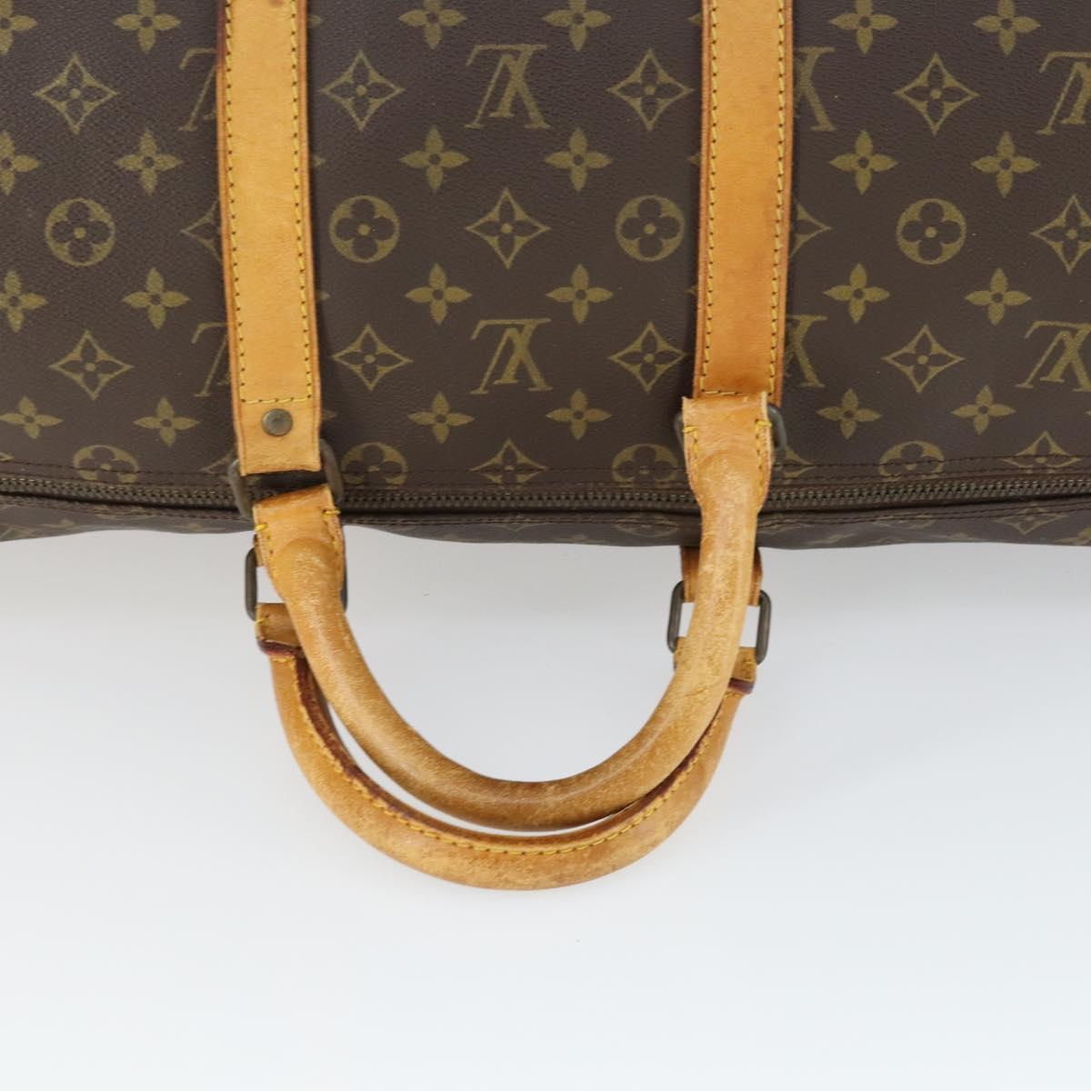 LOUIS VUITTON Monogram Keepall 55 Boston Bag M41424 LV Auth 166341