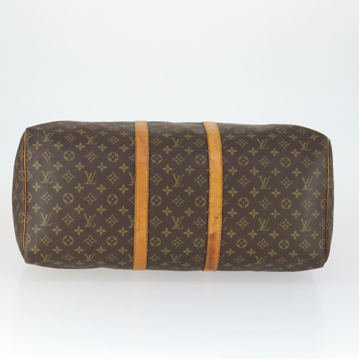 LOUIS VUITTON Monogram Keepall 55 Boston Bag M41424 LV Auth 166341