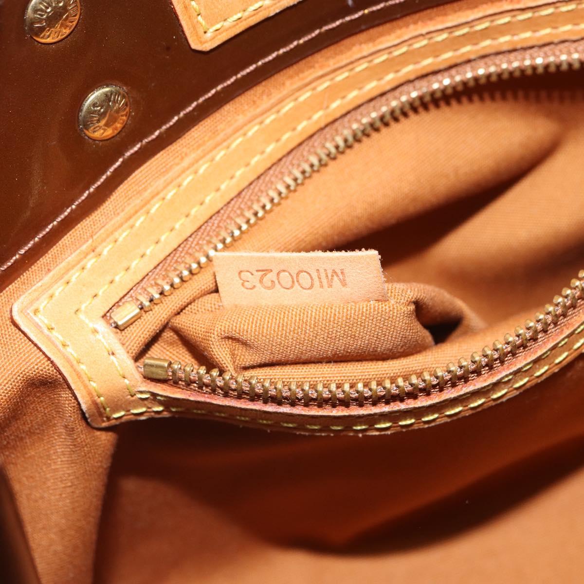 LOUIS VUITTON Monogram Vernis Reade PM Hand Bag Bronze M91146 LV Auth 166351