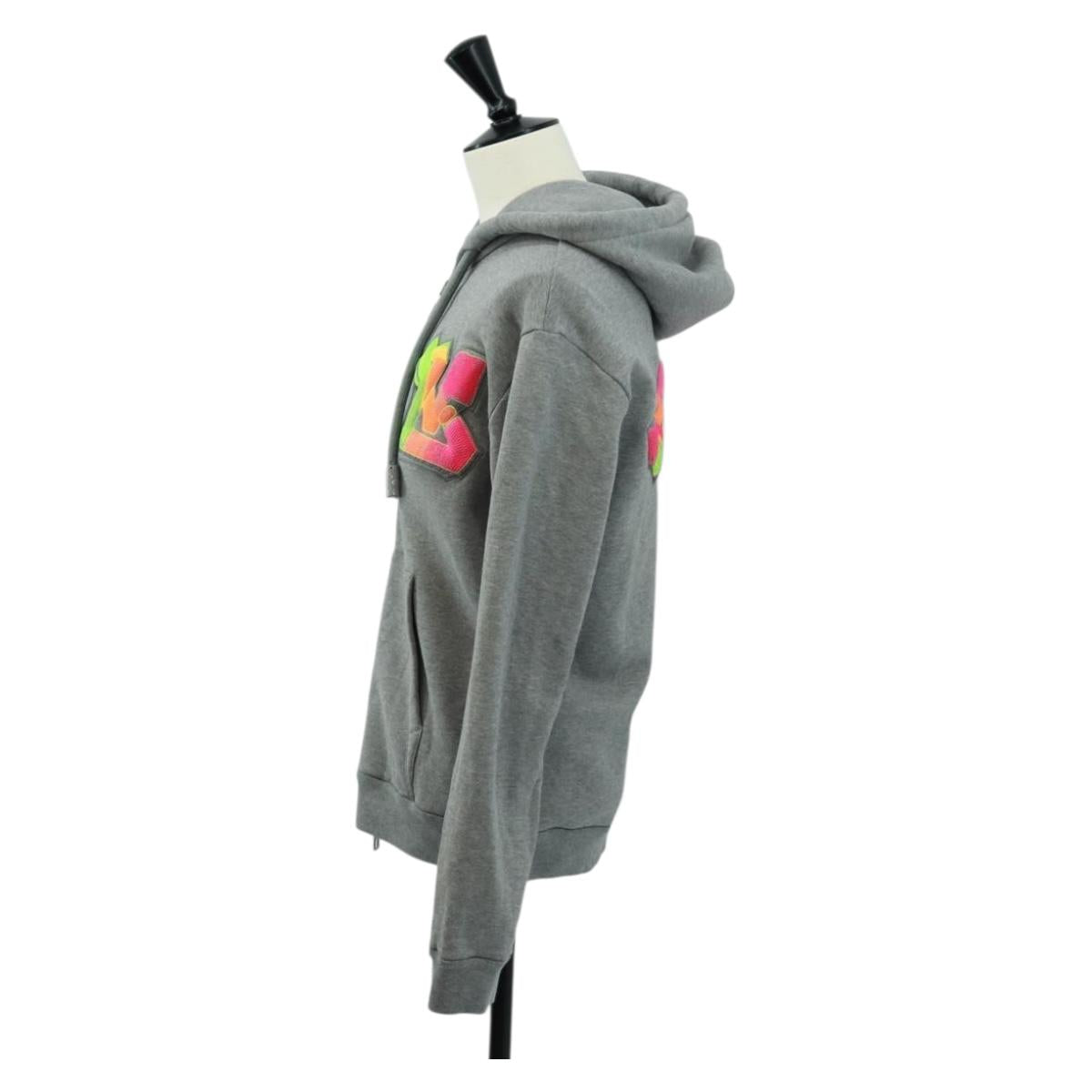 LOUIS VUITTON Parker RM2-222M UYR HNY24W Jacket Cotton Gray LV Auth 166359M