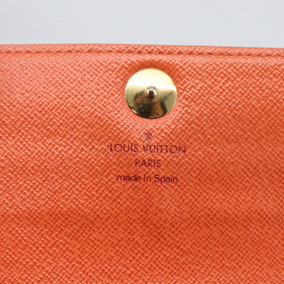 LOUIS VUITTON Multicolor Portefeuille Sarah Wallet White M93532 LV Auth 166362