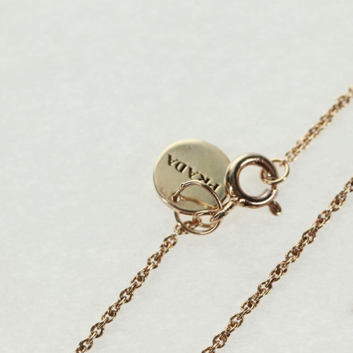 PRADA Clownfish Motif Necklace Ag925 Gold Tone Auth 166365V