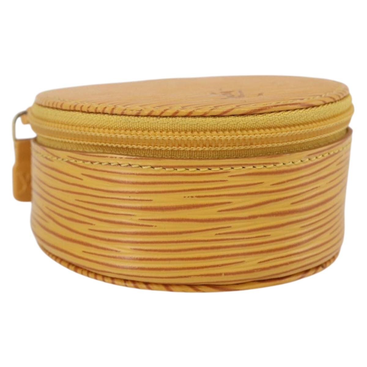 LOUIS VUITTON Epi Ecrin Bijoux 8 Jewelry Box Yellow M48229 LV Auth 166389