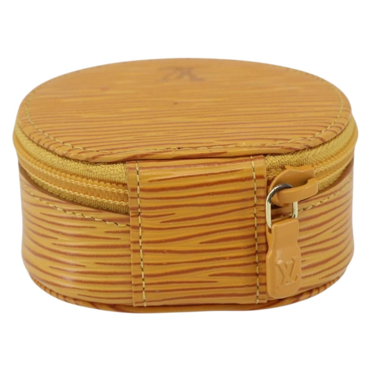 LOUIS VUITTON Epi Ecrin Bijoux 8 Jewelry Box Yellow M48229 LV Auth 166389